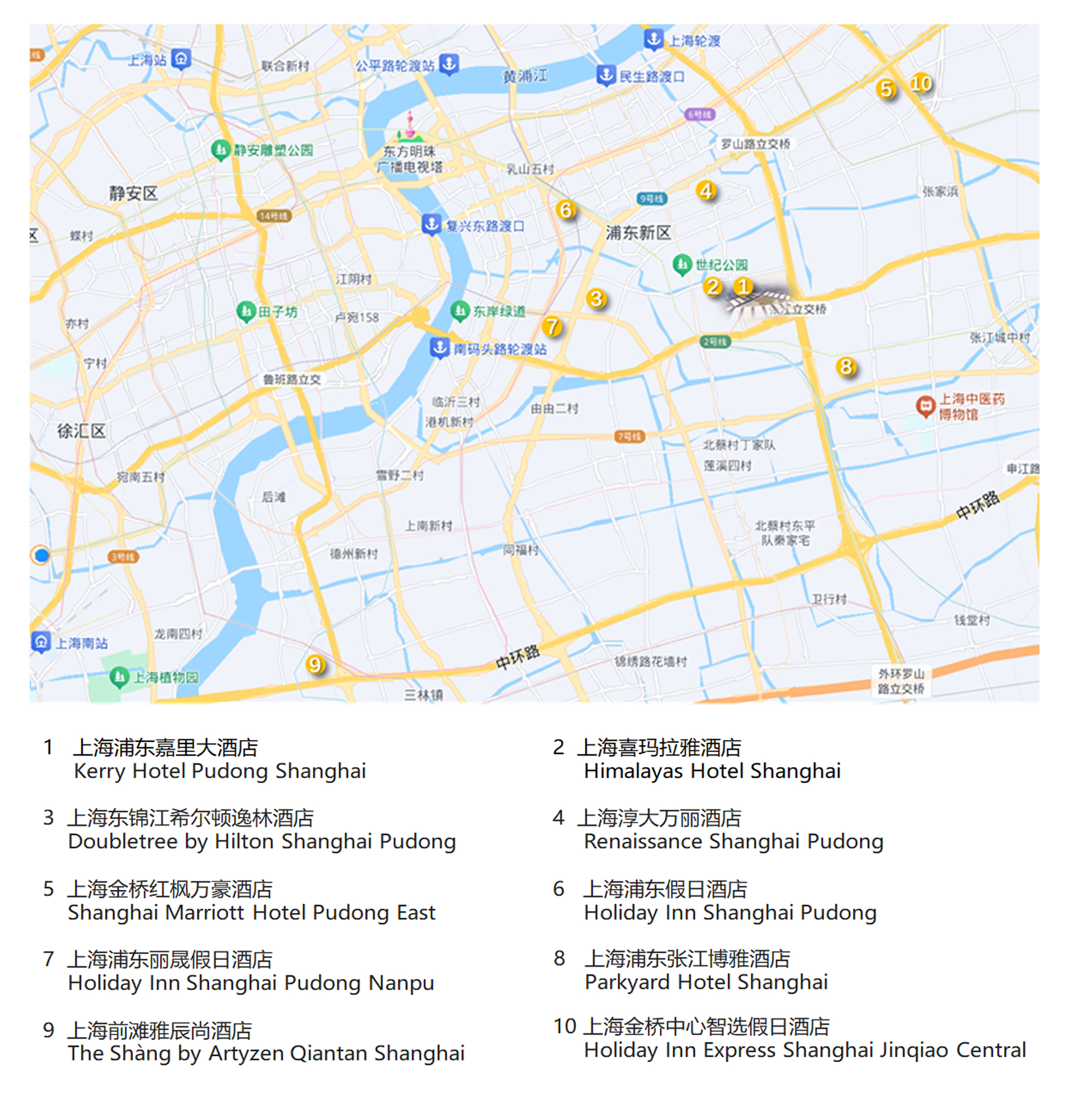 Hotel location map